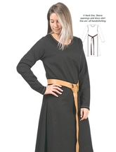 LENA Cotton Black - Medieval Viking Underdress